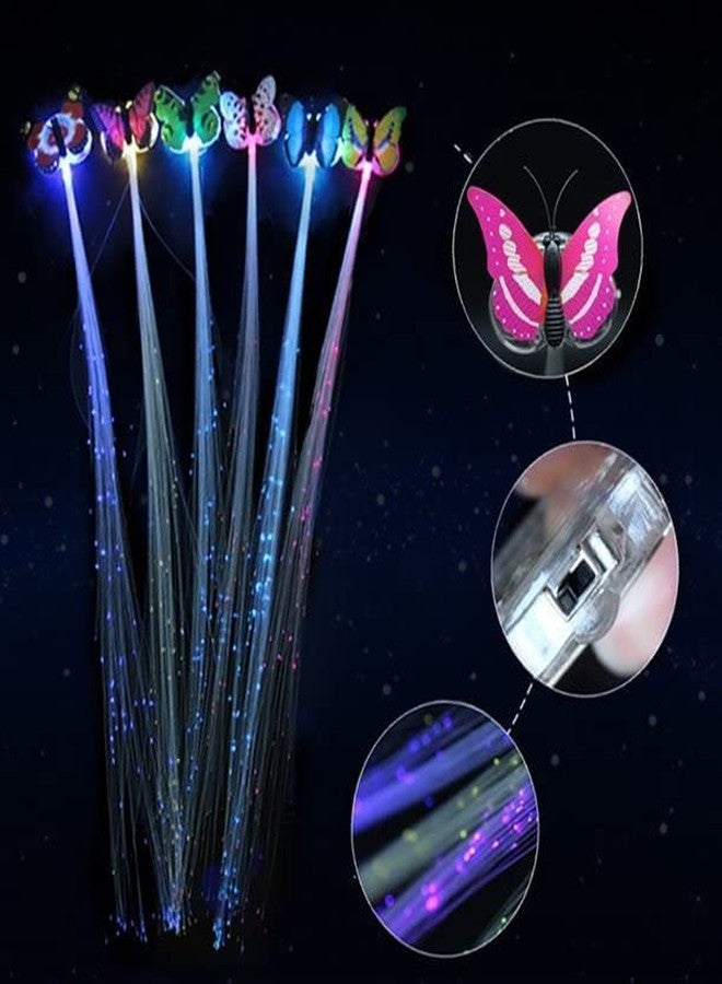 Swejos Flashing Butterfly Hair Braids | LED Colorful Butterfly Flash Hair Braid Lights | Multicolor Alligator Hair Clip For Girls And Women's (2) - Image 5